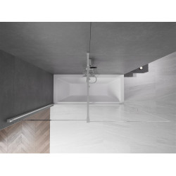 Mexen Velar Kádparaván 2 részes  csúszó 180 x 150 cm,  átlátszó nano, króm - 896-180-000-01-01 Kádparaván