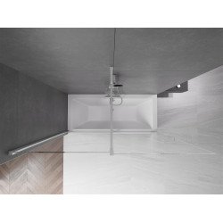 Mexen Velar Kádparaván 2 részes  csúszó 180 x 150 cm,  átlátszó nano, króm - 896-180-000-01-01 Kádparaván