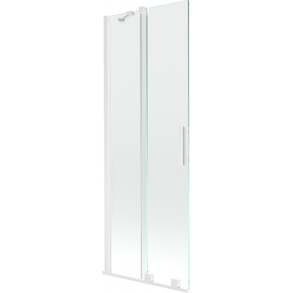 Mexen Velar Kádparaván 2 részes  csúszó 70 x 150 cm,  átlátszó nano,  fehér  - 896-070-000-01-20 Kádparaván