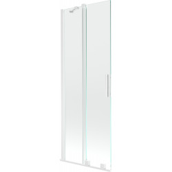 Mexen Velar Kádparaván 2 részes  csúszó 70 x 150 cm,  átlátszó nano,  fehér  - 896-070-000-01-20 Kádparaván Fürdökád Mexen