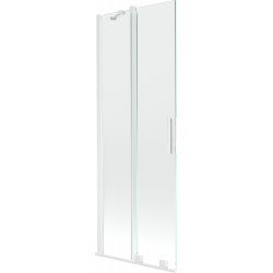 Mexen Velar Kádparaván 2 részes  csúszó 70 x 150 cm,  átlátszó nano,  fehér  - 896-070-000-01-20 Kádparaván Fürdökád Mexen
