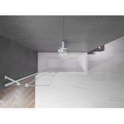 Mexen Velar Kádparaván 2 részes  csúszó 75 x 150 cm,  átlátszó nano,  fehér  - 896-075-000-01-20 Kádparaván