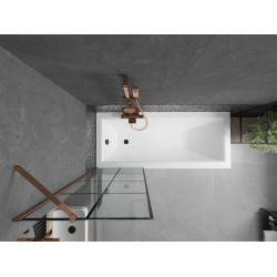 Mexen Next Kádparaván 1 részes 60 x 150 cm, fekete wzór, rózsa arany - 895-060-000-00-77-60 Kádparaván