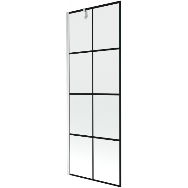 Mexen Next Kádparaván 1 részes 70 x 150 cm, fekete wzór, króm - 895-070-000-00-77-01 Kádparaván