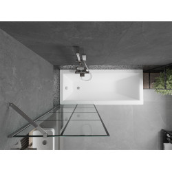Mexen Next Kádparaván 1 részes 70 x 150 cm, fekete wzór, króm - 895-070-000-00-77-01 Kádparaván