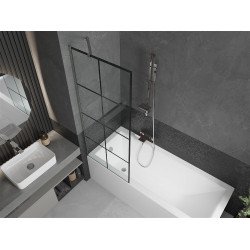 Mexen Next Kádparaván 1 részes 70 x 150 cm, fekete wzór, króm - 895-070-000-00-77-01 Kádparaván