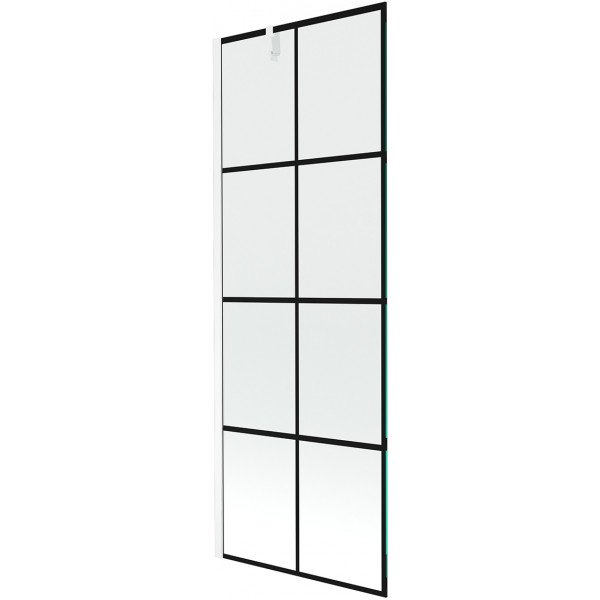 Mexen Next Kádparaván 1 részes 70 x 150 cm, fekete wzór,  fehér  - 895-070-000-00-77-20 Kádparaván