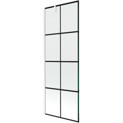 Mexen Next Kádparaván 1 részes 70 x 150 cm, fekete wzór,  fehér  - 895-070-000-00-77-20 Kádparaván Fürdökád Mexen