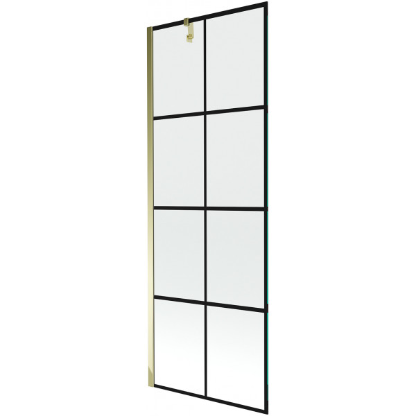 Mexen Next Kádparaván 1 részes 70 x 150 cm, fekete wzór, arany - 895-070-000-00-77-50 Kádparaván