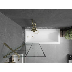 Mexen Next Kádparaván 1 részes 70 x 150 cm, fekete wzór, arany - 895-070-000-00-77-50 Kádparaván