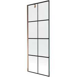 Mexen Next Kádparaván 1 részes 70 x 150 cm, fekete wzór, rózsa arany - 895-070-000-00-77-60 Kádparaván Fürdökád Mexen