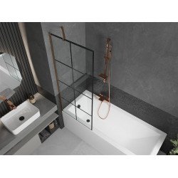 Mexen Next Kádparaván 1 részes 70 x 150 cm, fekete wzór, rózsa arany - 895-070-000-00-77-60 Kádparaván