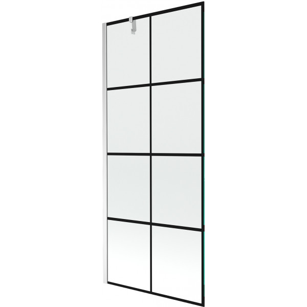 Mexen Next Kádparaván 1 részes 80 x 150 cm, fekete wzór, króm - 895-080-000-00-77-01 Kádparaván