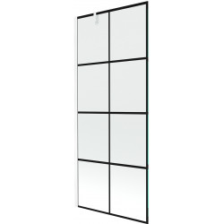 Mexen Next Kádparaván 1 részes 80 x 150 cm, fekete wzór,  fehér  - 895-080-000-00-77-20 Kádparaván Fürdökád Mexen