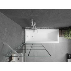 Mexen Next Kádparaván 1 részes 80 x 150 cm, fekete wzór,  fehér  - 895-080-000-00-77-20 Kádparaván
