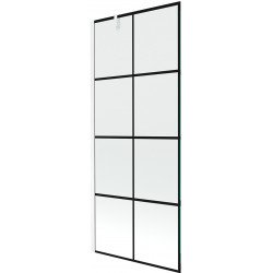 Mexen Next Kádparaván 1 részes 80 x 150 cm, fekete wzór,  fehér  - 895-080-000-00-77-20 Kádparaván Fürdökád Mexen