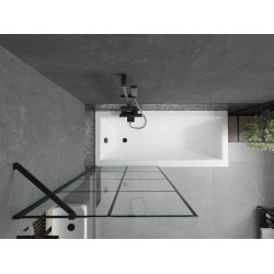 Mexen Next Kádparaván 1 részes 80 x 150 cm, fekete wzór, fekete - 895-080-000-00-77-70 Kádparaván