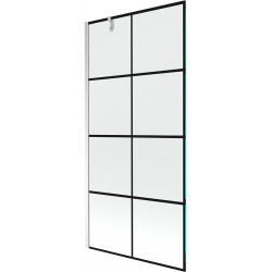 Mexen Next Kádparaván 1 részes 90 x 150 cm, fekete wzór, króm - 895-090-000-00-77-01 Kádparaván Fürdökád Mexen