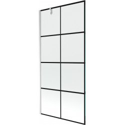 Mexen Next Kádparaván 1 részes 90 x 150 cm, fekete wzór, króm - 895-090-000-00-77-01 Kádparaván Fürdökád Mexen