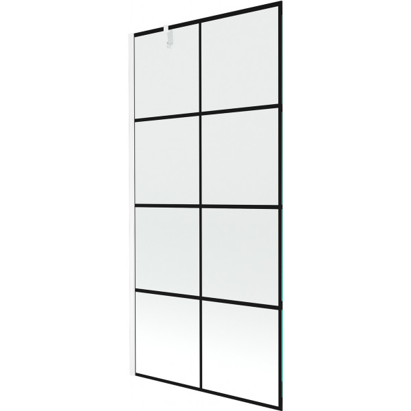 Mexen Next Kádparaván 1 részes 90 x 150 cm, fekete wzór,  fehér  - 895-090-000-00-77-20 Kádparaván