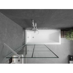 Mexen Next Kádparaván 1 részes 90 x 150 cm, fekete wzór,  fehér  - 895-090-000-00-77-20 Kádparaván