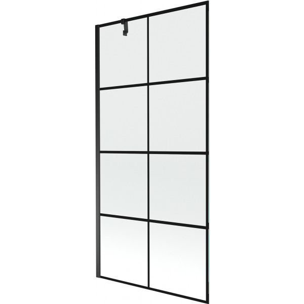 Mexen Next Kádparaván 1 részes 90 x 150 cm, fekete wzór, fekete - 895-090-000-00-77-70 Kádparaván