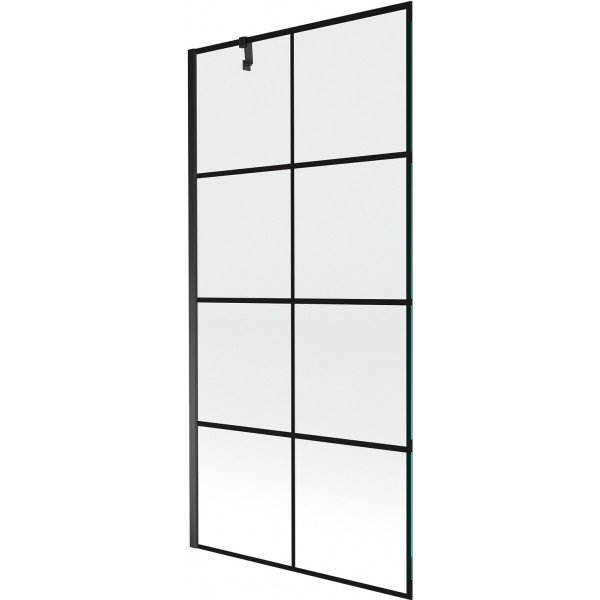 Mexen Next Kádparaván 1 részes 90 x 150 cm, fekete wzór, fekete - 895-090-000-00-77-70 Kádparaván