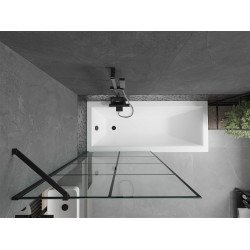 Mexen Next Kádparaván 1 részes 90 x 150 cm, fekete wzór, fekete - 895-090-000-00-77-70 Kádparaván