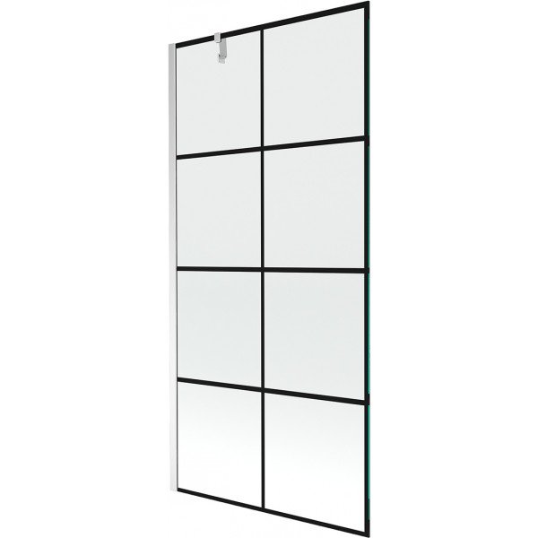 Mexen Next Kádparaván 1 részes 100 x 150 cm, fekete wzór, króm - 895-100-000-00-77-01 Kádparaván