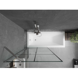 Mexen Next Kádparaván 1 részes 100 x 150 cm, fekete wzór, króm - 895-100-000-00-77-01 Kádparaván