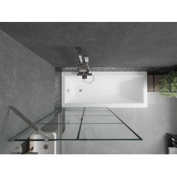 Mexen Next Kádparaván 1 részes 100 x 150 cm, fekete wzór, króm - 895-100-000-00-77-01 Kádparaván