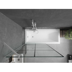 Mexen Next Kádparaván 1 részes 100 x 150 cm, fekete wzór,  fehér  - 895-100-000-00-77-20 Kádparaván