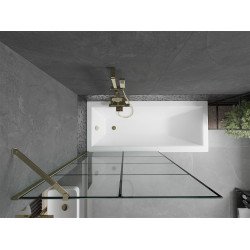 Mexen Next Kádparaván 1 részes 100 x 150 cm, fekete wzór, arany - 895-100-000-00-77-50 Kádparaván