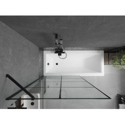 Mexen Next Kádparaván 1 részes 100 x 150 cm, fekete wzór, fekete - 895-100-000-00-77-70 Kádparaván