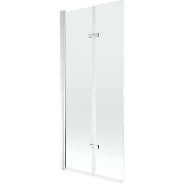 Mexen Castor Kádparaván 2 részes 80 x 150 cm,  átlátszó nano, króm - 892-080-002-01-00 Kádparaván