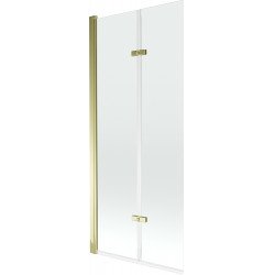 Mexen Castor Kádparaván 2 részes 80 x 150 cm,  átlátszó nano, arany - 892-080-002-50-00 Kádparaván Fürdökád Mexen