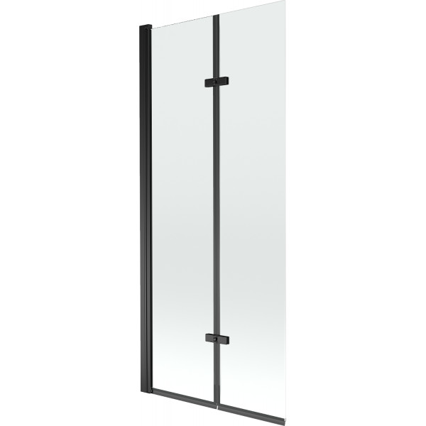Mexen Castor Kádparaván 2 részes 80 x 150 cm,  átlátszó nano, fekete - 892-080-002-70-00 Kádparaván