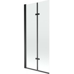 Mexen Castor Kádparaván 2 részes 80 x 150 cm,  átlátszó nano, fekete - 892-080-002-70-00 Kádparaván Fürdökád Mexen