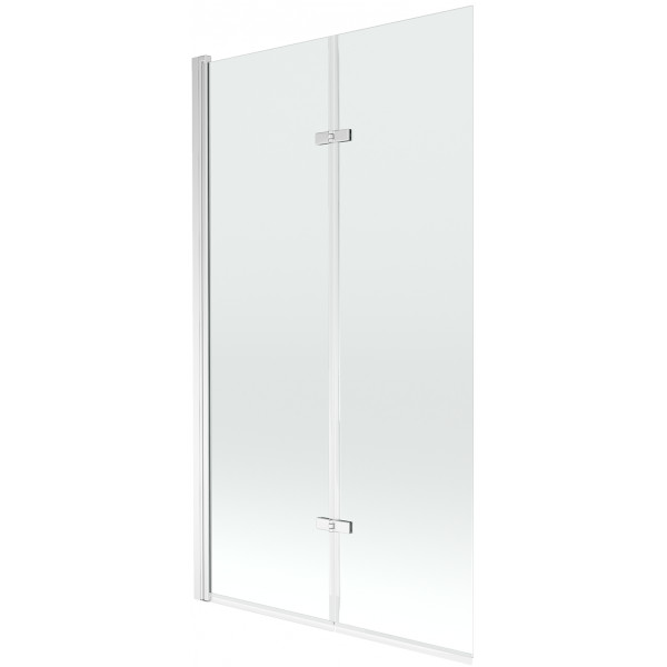 Mexen Castor Kádparaván 2 részes 100 x 150 cm,  átlátszó nano, króm - 892-100-002-01-00 Kádparaván