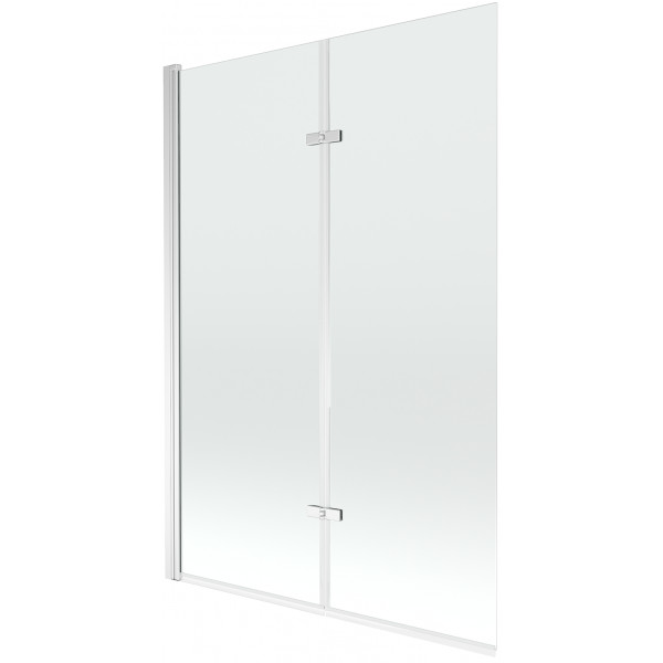 Mexen Castor Kádparaván 2 részes 120 x 150 cm,  átlátszó nano, króm - 892-120-002-01-00 Kádparaván