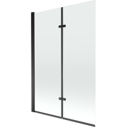 Mexen Castor Kádparaván 2 részes 120 x 150 cm,  átlátszó nano, fekete - 892-120-002-70-00 Kádparaván Fürdökád Mexen