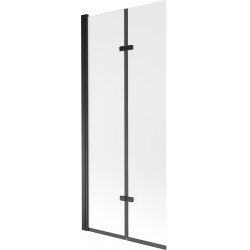 Mexen Castor Kádparaván 2 részes 80 x 150 cm, szron, fekete - 892-080-002-70-30 Kádparaván Fürdökád Mexen