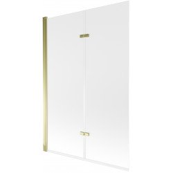 Mexen Castor Kádparaván 2 részes 120 x 150 cm, szron, arany - 892-120-002-50-30 Kádparaván Fürdökád Mexen