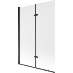 Mexen Castor Kádparaván 2 részes 120 x 150 cm, szron, fekete - 892-120-002-70-30 Kádparaván Fürdökád Mexen