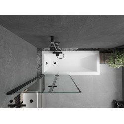 Mexen Castor Kádparaván 2 részes 80 x 150 cm, fekete wzór, fekete - 892-080-002-70-70 Kádparaván