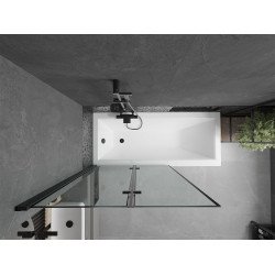 Mexen Castor Kádparaván 2 részes 100 x 150 cm, fekete wzór, fekete - 892-100-002-70-70 Kádparaván