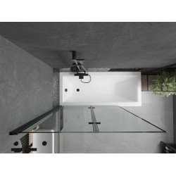 Mexen Castor Kádparaván 2 részes 120 x 150 cm, fekete wzór, fekete - 892-120-002-70-70 Kádparaván
