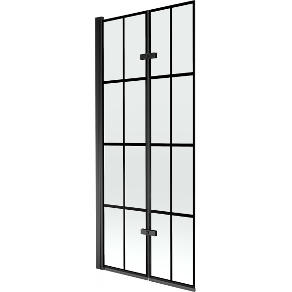 Mexen Castor Kádparaván 2 részes 80 x 150 cm, fekete wzór, fekete - 892-080-002-70-77 Kádparaván