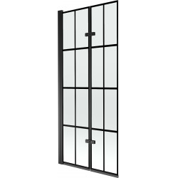 Mexen Castor Kádparaván 2 részes 80 x 150 cm, fekete wzór, fekete - 892-080-002-70-77 Kádparaván Fürdökád Mexen