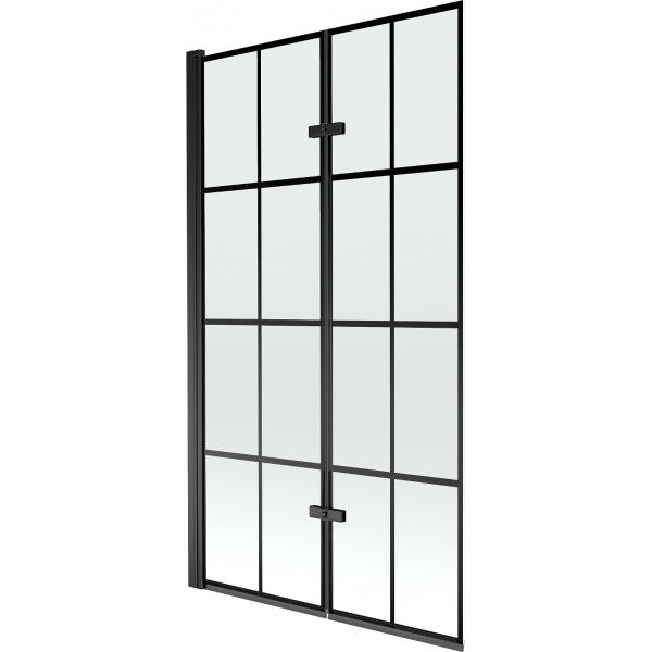 Mexen Castor Kádparaván 2 részes 100 x 150 cm, fekete wzór, fekete - 892-100-002-70-77 Kádparaván